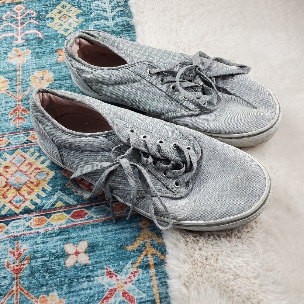 Vans Gray Printed Low Top Shoe Women US 10